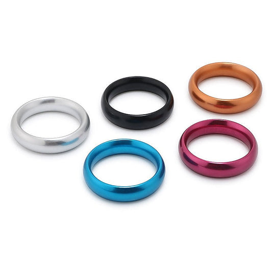 Aluminum Round Erection Enhancer Cock Ring by BDStyle - Steel Cock Rings