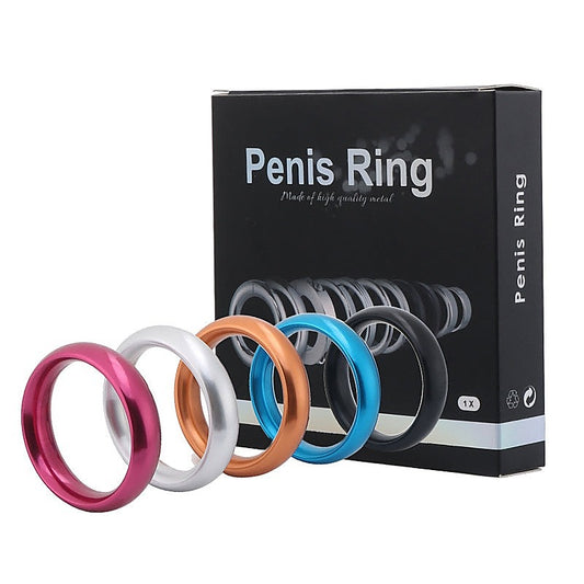 Aluminum Round Mens Cock Ring Large by BDStyle - Steel Cock Rings