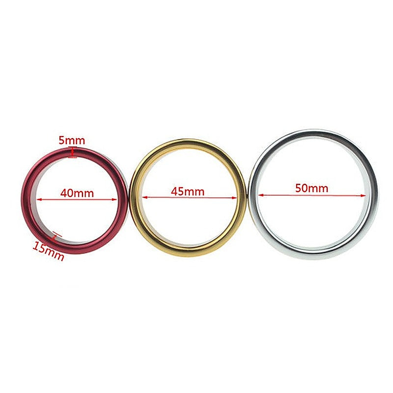 Colorful Sex Delay Aluminum Mens Cock Ring by BDStyle - Steel Cock Rings