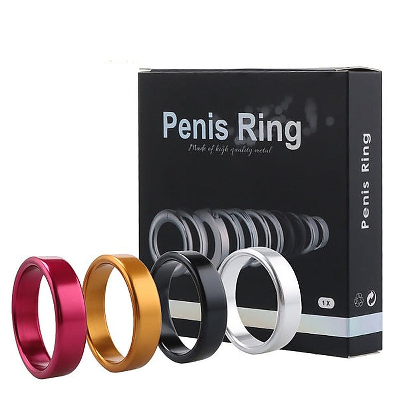 Colorful Erection Enhancer Aluminum Cock Ring by BDStyle - Steel Cock Rings