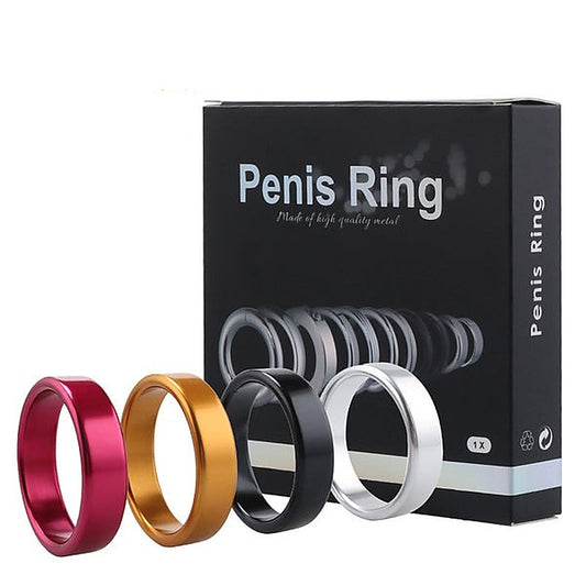 Colorful Erection Enhancer Aluminum Cock Ring by BDStyle - Steel Cock Rings