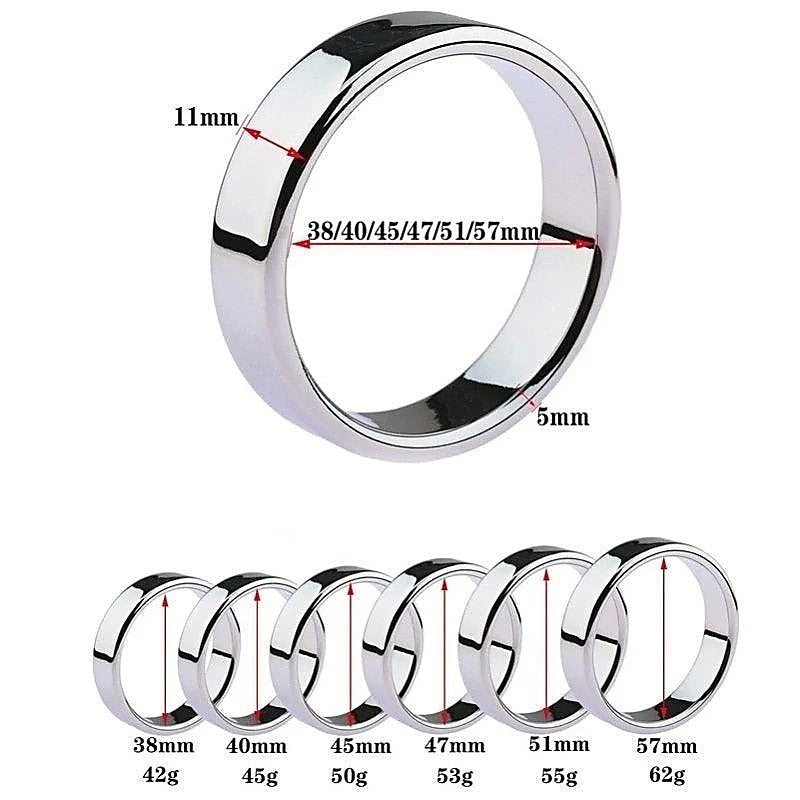 BDStyle Chrome Stainless Steel Mens Cock Ring 1.2cm Height Premium Chrome - Steel Cock Rings