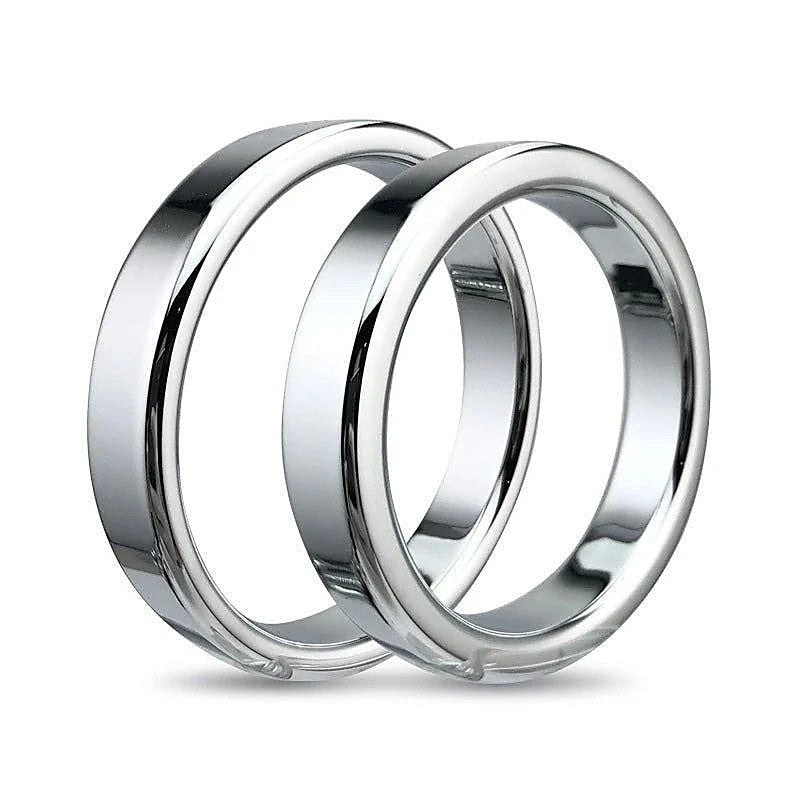 BDStyle Chrome Stainless Steel Mens Cock Ring 1.2cm Height Premium Chrome - Steel Cock Rings