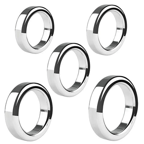 BDStyle Chrome Stainless Steel Mens Cock Ring 1.2cm Height Premium Chrome - Steel Cock Rings