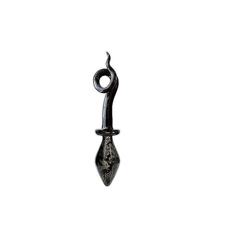 Icon Brands Fashionistas Glass Pig Tail Butt Plug Small Premium Borosilicate - Butt Plugs