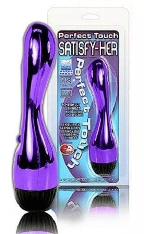 XR Brands Synergy Erotic Perfect Touch Satisfy Her Multi Speed Waterproof Clitoral Vibrator with Five Vibration Modes - Clit Ticklers and Pulsators