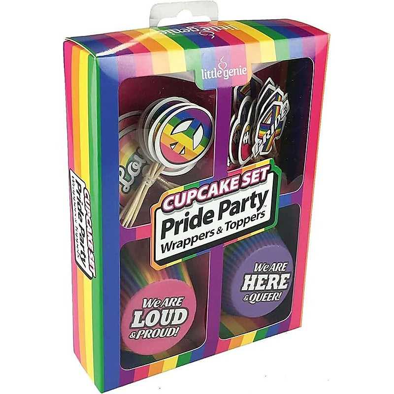 Little Genie Adult Pride Party Cup Cake Set 48 Piece Celebration Kit - Party Gifts and Novelties