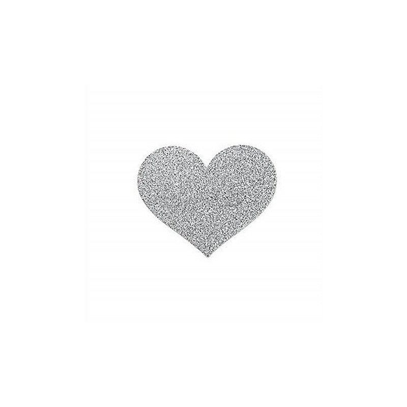 Bijoux Indiscrets SI Flash Bolt Heart Shape Pasties Silver Premium Nipple - Breast and Nipple Toys