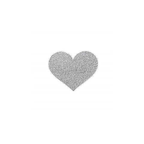 Bijoux Indiscrets SI Flash Bolt Heart Shape Pasties Silver Premium Nipple - Breast and Nipple Toys
