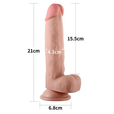 Sliding Skin Dual Layer Realistic Dong Wit Flexible Skin Flesh - Realistic Dildos