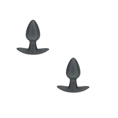 OUCH! 6.5 cm Small Metallic Silicone Butt Plug by Shots Toys - Butt Plugs