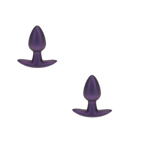 OUCH! 6.5 cm Small Metallic Silicone Butt Plug by Shots Toys - Butt Plugs