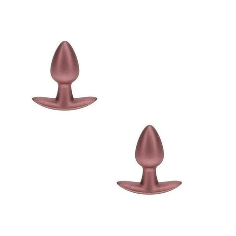 OUCH! 6.5 cm Small Metallic Silicone Butt Plug by Shots Toys - Butt Plugs