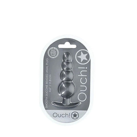 Beaded Metallic Silicone Anal Plug by Shots Toys - Butt Plugs