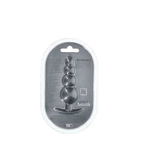 Beaded Metallic Silicone Anal Plug by Shots Toys - Butt Plugs