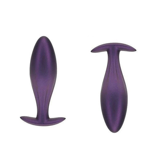 OUCH! Oval Shaped Metallic Anal Plug by Shots Toys - Butt Plugs