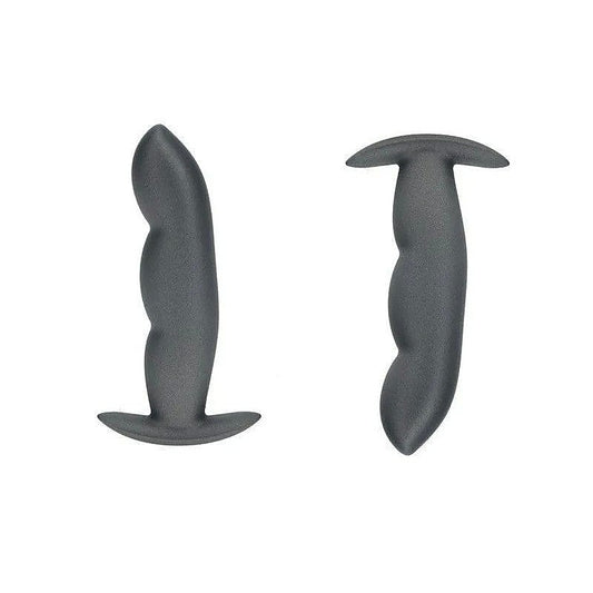 Finger Shaped Metallic Silicone Butt Plug by Shots Toys - Butt Plugs