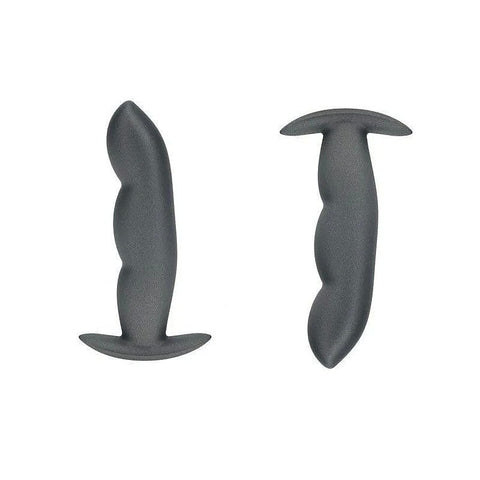 Shots Toys OUCH! Finger Shaped 11.7cm Metallic Silicone Butt Plug Anal Play - Butt Plugs