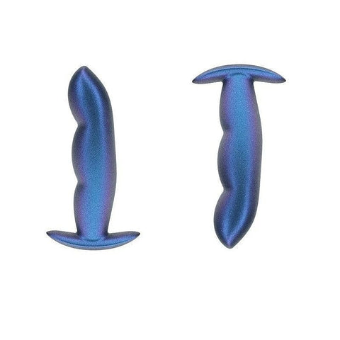 Shots Toys OUCH! Finger Shaped 11.7cm Metallic Silicone Butt Plug Anal Play - Butt Plugs