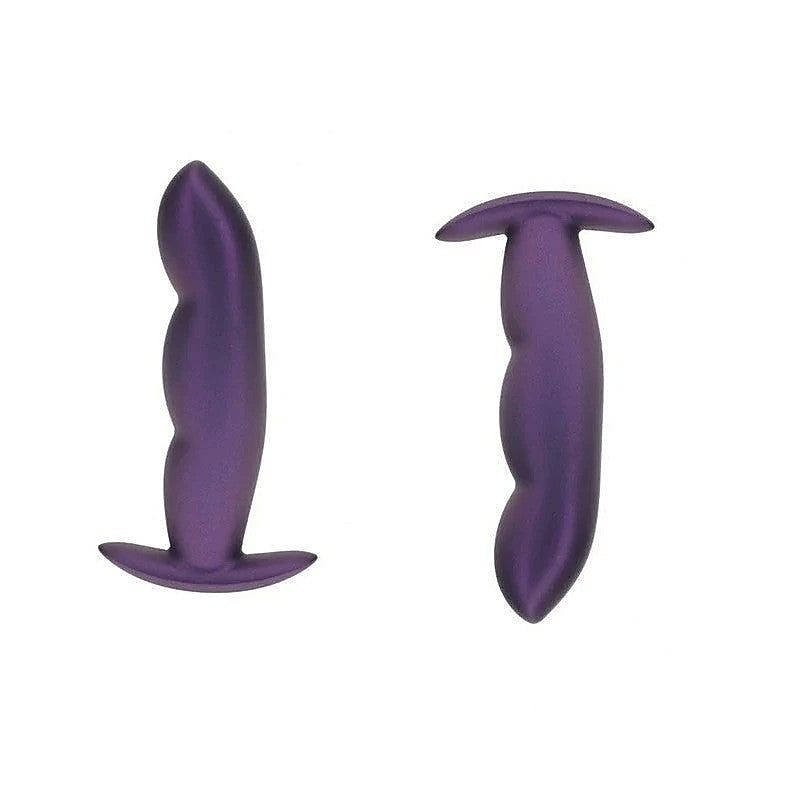 Shots Toys OUCH! Finger Shaped 11.7cm Metallic Silicone Butt Plug Anal Play - Butt Plugs