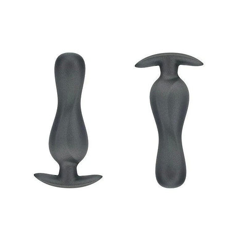 Shots Toys OUCH! Curvy 11.7 cm Metallic Silicone Anal Plug Premium Design - Butt Plugs