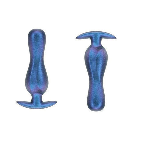 Shots Toys OUCH! Curvy 11.7 cm Metallic Silicone Anal Plug Premium Design - Butt Plugs