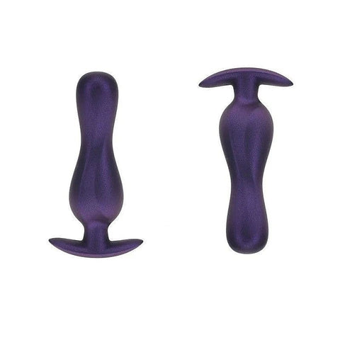 Shots Toys OUCH! Curvy 11.7 cm Metallic Silicone Anal Plug Premium Design - Butt Plugs