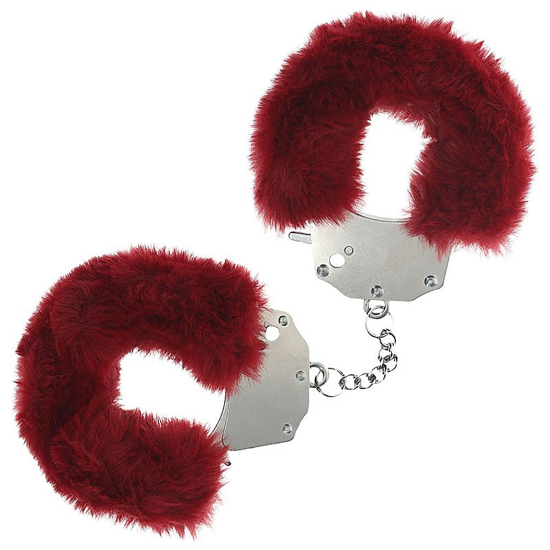 Heavy Duty Fluffy Bondage Hand Cuffs by Shots Toys - Cuffs And Restraints