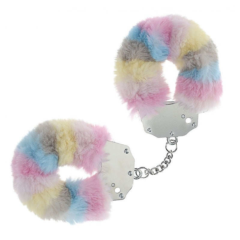 Heavy Duty Fluffy Bondage Hand Cuffs by Shots Toys - Cuffs And Restraints