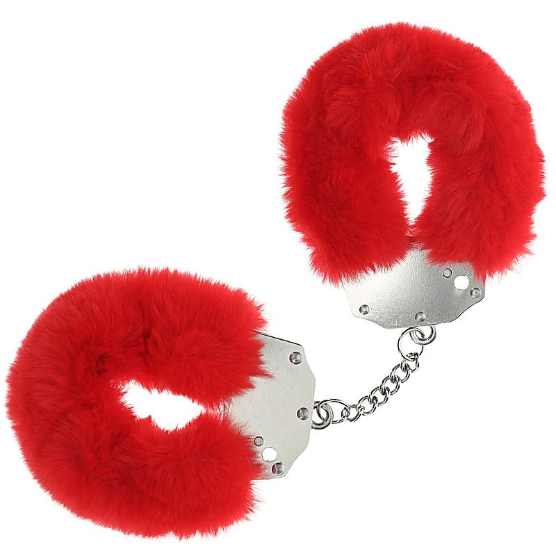 Heavy Duty Fluffy Bondage Hand Cuffs by Shots Toys - Cuffs And Restraints
