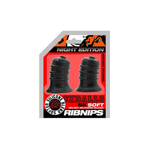 Ribnibs Curved Springy Ribbed Nipple Suckers by OxBalls - Nipple and Clit Clamps