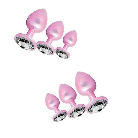 SXE Stainless Steel Comfort 3 Piece Butt Plug Set with Progressive Sizes - Butt Plugs