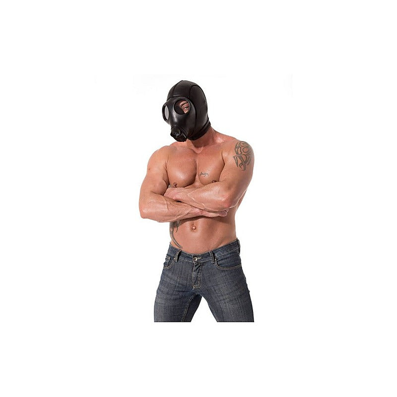 XTRM Neoprene Gas Mask Bondage Hood by XR Brands - Bondage Hoods