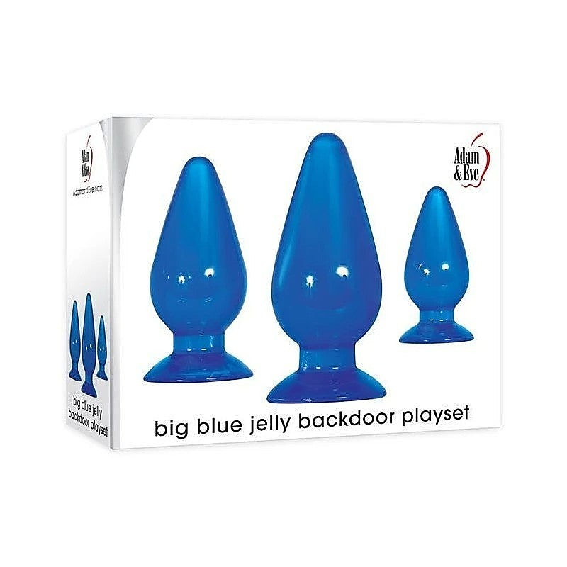 Big Blue Jelly Backdoor Butt Plug Playset - Butt Plugs