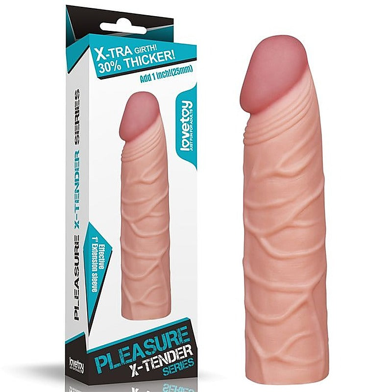 Pleasure X Tender Penis Extension Sleeve by Lovetoy - Penis Sleeves and Extenders