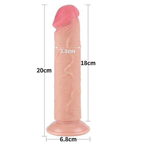 Sliding Skin Dual Layer Realistic Dong With Flexible Skin Flesh - Realistic Dildos
