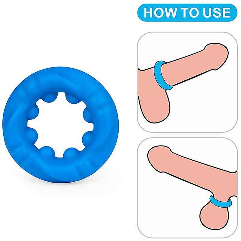 Pinnacle Pro Ridge Bump Stretcher Men's Cock Ring by Lovetoy - Stretchy Cock Rings