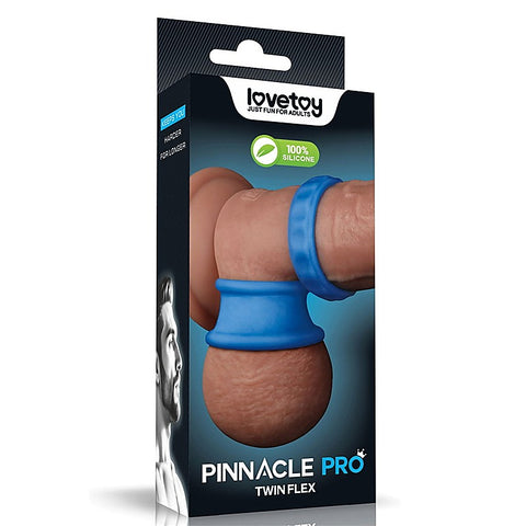 Pinnacle Pro Twin Flex Stretchy Cock and Balls Cock Rings - Ball and Cock Toys