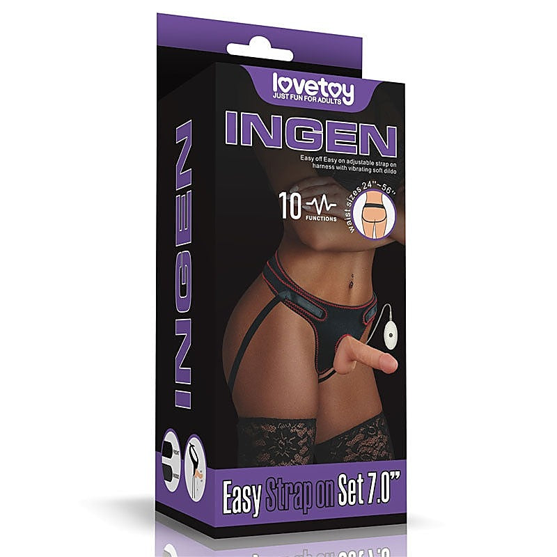 Ingen Multi Functions Vibrating Easy Strap-On Set by Lovetoy - Strap On Sextoys