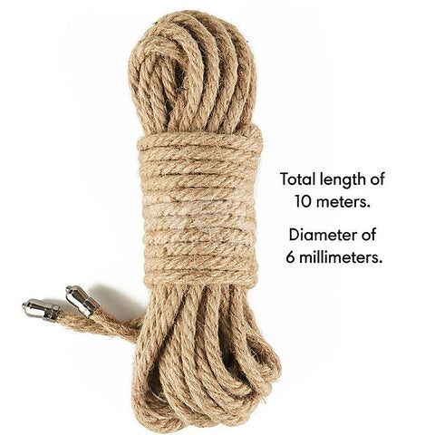 Rebellion Reign Hemp Rustic Bondage Play Rope by Lovetoy - Cuffs And Restraints