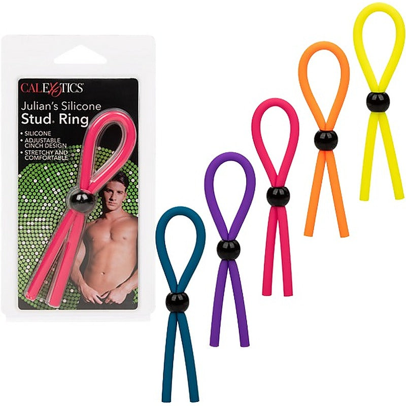 Julian's Silicone Stud Adjustable Cock Ring - Stretchy Cock Rings