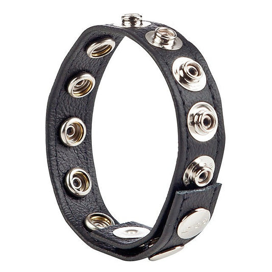 Colt Adjustable 8 Snap Fastener Leather Strap - Cock Rings