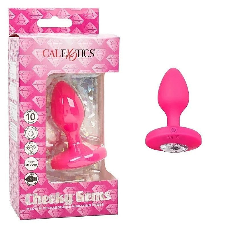 Cheeky Gems Rechargeable Vibrating Butt Plug - Butt Plugs