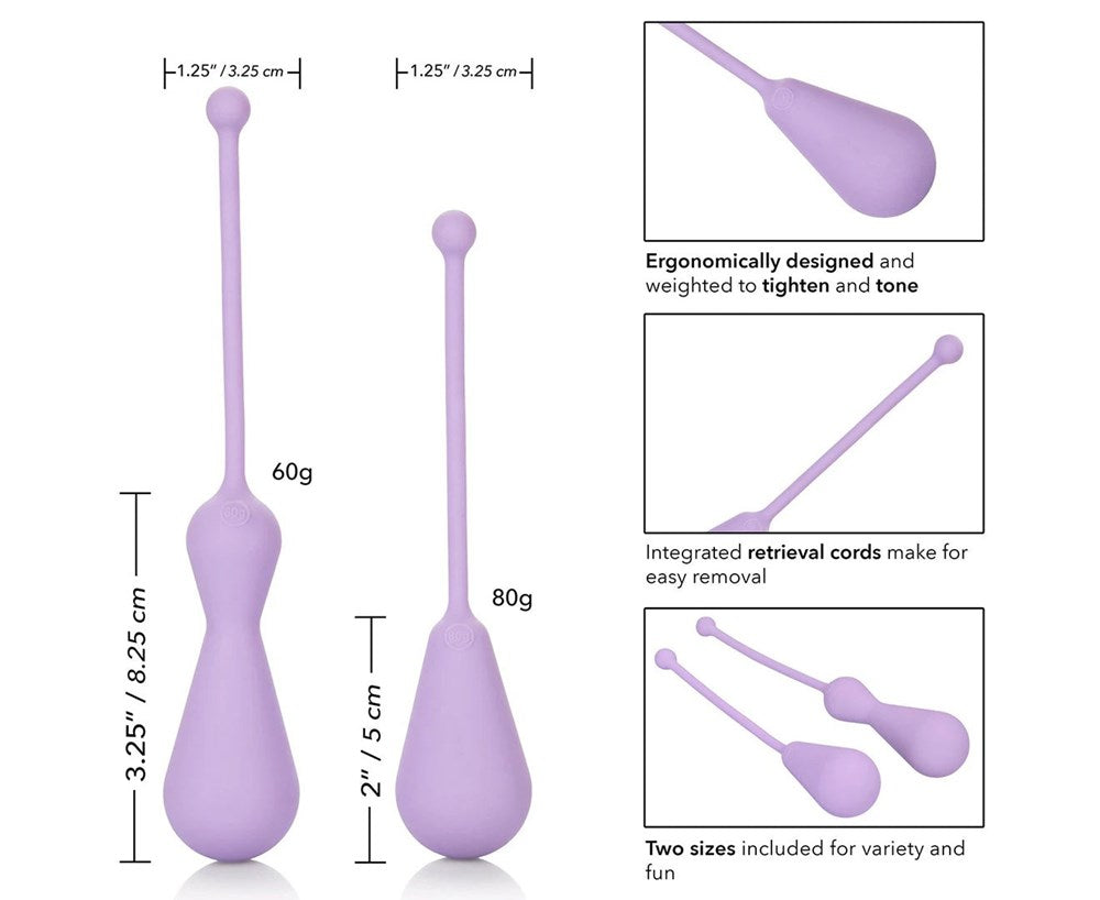 Dr Laura Berman Silicone Weighted Kegel Exercisers Set Progressive Training - - Love Eggs and Kegel Exercisers