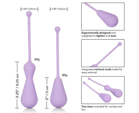Dr Laura Berman Silicone Weighted Kegel Exercisers Set - Love Eggs and Kegel Exercisers