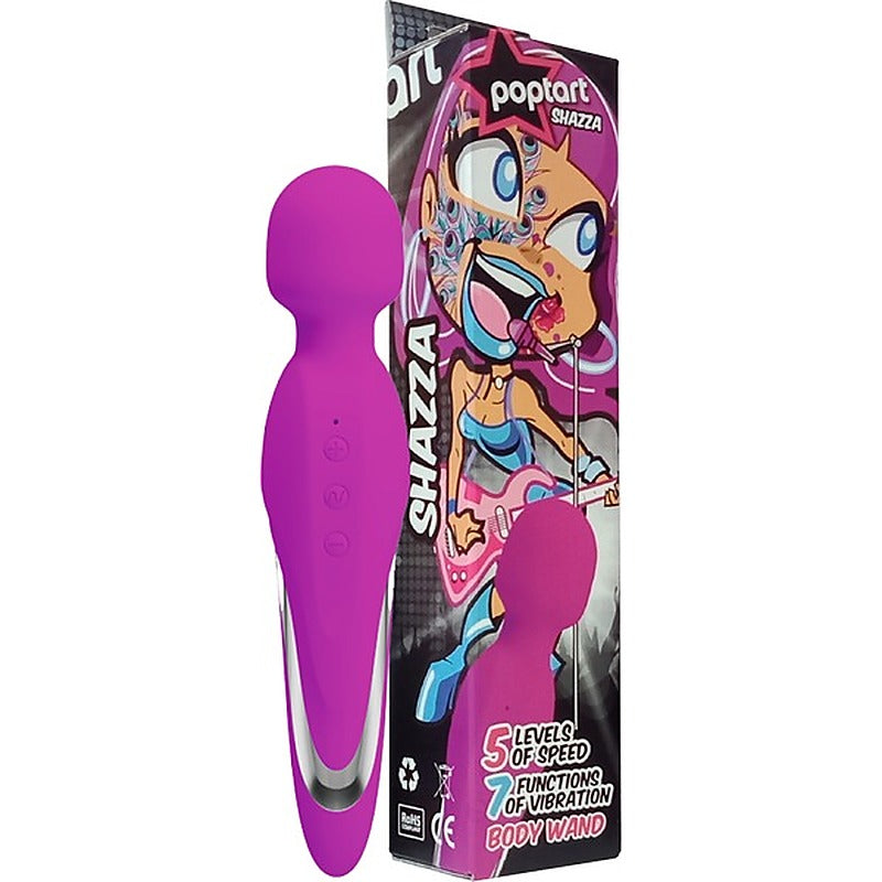 Poptart Shazza Rechargeable Vibrating Body Wand Massager - Body Wands