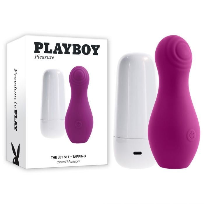 Evolved Playboy Pleasure The Jet Set Tapping Clitoral Stimulator Travel Case - - Clit Ticklers and Pulsators