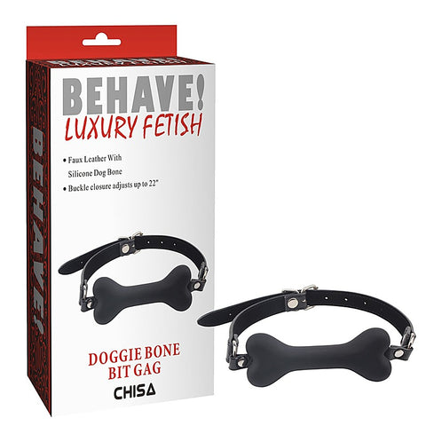 Behave Doggie Bone Adjustable BDSM Play Bit Gag by Chisa - Bondage Gags and Bits