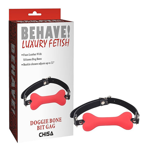 Behave Doggie Bone Adjustable BDSM Play Bit Gag by Chisa - Bondage Gags and Bits