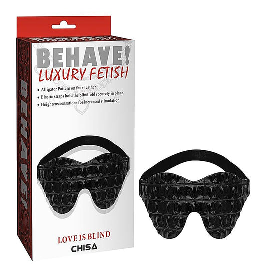 LOVE IS BLIND Alligator Pattern Bondage Mask by Chisa - Masks And Blindfolds